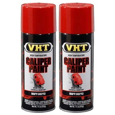 2X Caliper Paint High Temp Coat Spray Can Red Brake Gloss Drum Rotor Custom 900F • $38.95