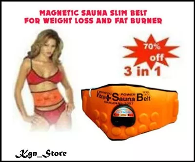 Magnetic Sauna Belt Fat Burner Vibrate Massager Slim Waist Belly Weight Loss Kit • $68.99