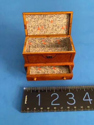 RARE Vintage ARTISAN Miniature Wooden Chest On Chest  Lined' Insid C.1970's-80 • $65