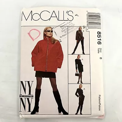 McCalls NY Collection Pattern 8516 Misses Jacket Shirt Pants Skirt Size 8 - Y2K • $9.47