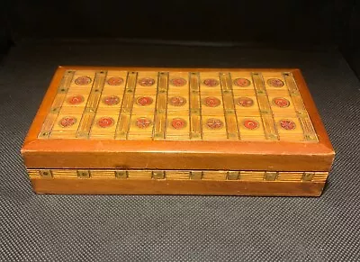 Vintage Handmade Wooden Marquetry Jewelry Box 1940's Cedar Interior • $15