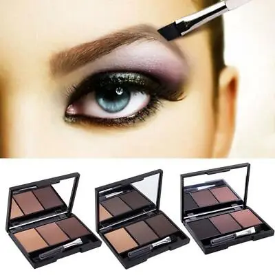 Makeup Natural Eyebrow Powder Palette Eye Shadow Kit Brush Hot Cosmetic • £2.27