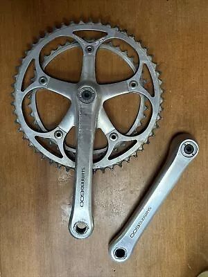 Shimano 600 Double FC-6207 Road Bike Cranks 170 Crankset 52/42 • $51