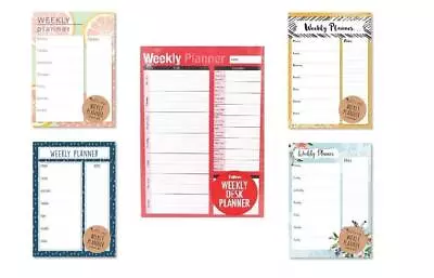A4 Weekly Planner To Do List Desk Note Pad Meal Plan Home Office Tear Off Sheets • £2.89
