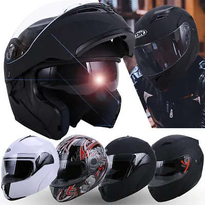 DOT Motorcycle Modular /Flip Up /Dual Visor Sun Adult Full Face Helmet M-XXL New • $56.99