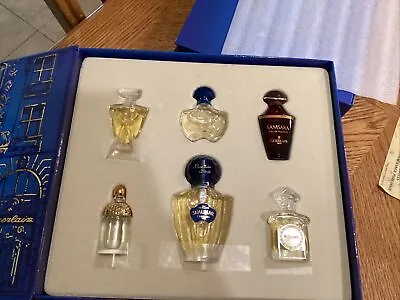 Guerlain Miniature Collection 6 Piece Glass Perfume Bottles Set NEW Rare • $110