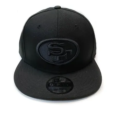 $39.99 • Buy New Era San Francisco 49ers 9Fifty Black On Black Snapback Hat Cap