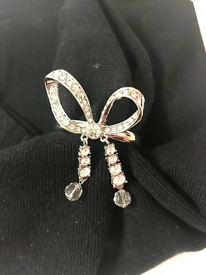 L'objet Napking Rings  Platinum Bows With Swarovski Crystals - Set Of 4 -  New • $170