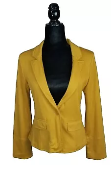 Mosaic & Co Women's Size Small Single Button Mustard Yellow Blazer • $18