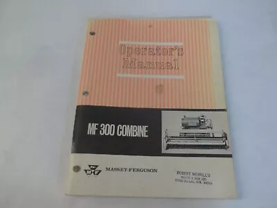 1971 Massey-Ferguson MF 3000 Combine Operator's Manual • $20