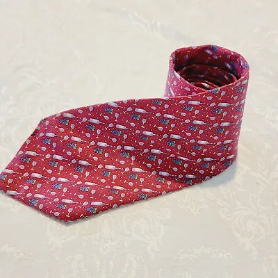 VINEYARD VINES Silk Men's Tie. Bottle Glass Corkscrew Martha's Vineyard Necktie • $17.99