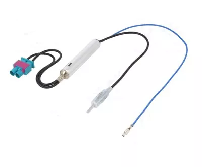 £9.44 • Buy Car Radio Stereo Twin Fakra Aerial Fitting Audi Skoda Vw + Booster Aftermarket