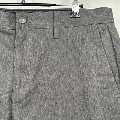 Volcom Gray Dress Pants Size 33 C0027 Flat Front Chino • $15