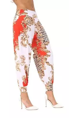 Ladies Harem Trousers Ali Baba Long Pants Baggy Hareem Leggings Plus Size 8-26 • £10.99