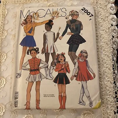 McCall's Pattern #2007 Girl's Size 7 Cheerleading Majorette Dress Skirts Uncut F • $9.99