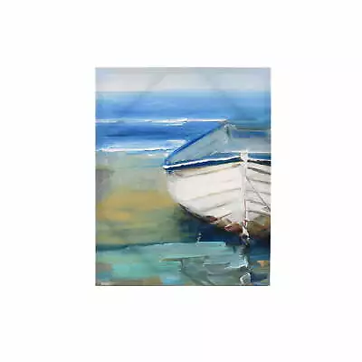  Solo Boat Portrait 15.5  X 19.5  Coastal Canvas Wall Art Wrapped Canvas Print • $22.49