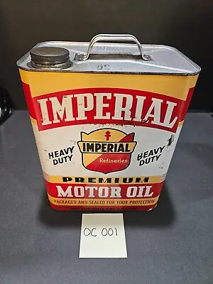 Vintage Imperial Heavy Duty Motor Oil 2 Gallon Can Gas Station Sign (tl001) • $149.95
