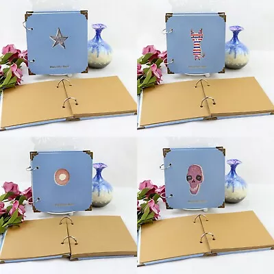 £3.99 • Buy Kraft Paper Scrapbook Photo Album Display Book Refillable Binding Ring 15x15cm