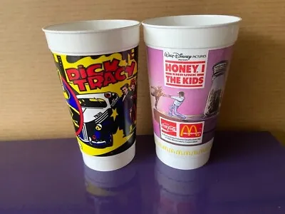 McDonald's Dick Tracy & Honey I Shrunk Kids Cups Vintage & Never Used • $5