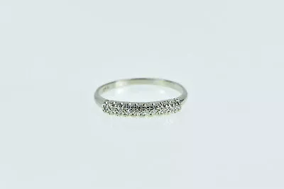 14K 1940's Diamond Vintage Wedding Band Ring White Gold *96 • $139.95