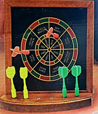 Deluxe Executive Tabletop Magnetic Darts Two-Sided W/6 Darts Great Christmas Gif • $21.95