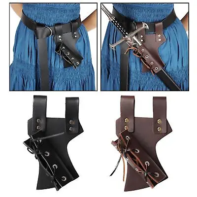 Medieval Leather Belt Sword Frog Knight Retro Sword Holster With Adjustable • £8.09