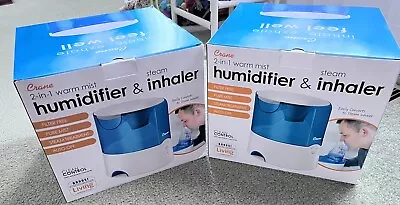 CRANE 2 In 1 Personal Steam Inhaler & Warm Mist Humidifier Blue + VAPOR PADS NEW • $30