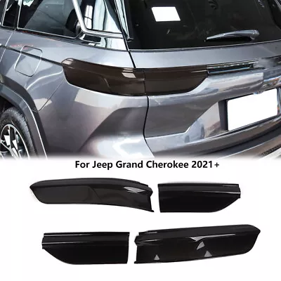 Rear Taillight Lamp Decor Cover Trims For Jeep Grand Cherokee 2021+ Smoked Black • $91.29