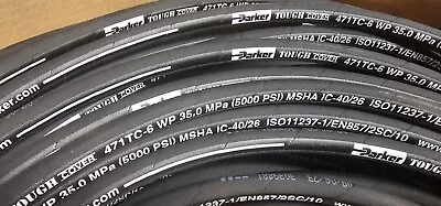 Parker 3/8  Tough Cover Hydraulic Hose 471tc-6 3/8  100 Ft 2 Wire Hose 5000 Psi • $380