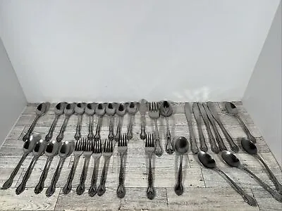 Vintage Northland Stainless Korea Flatware 32 Pc Set Unknown Design • $30