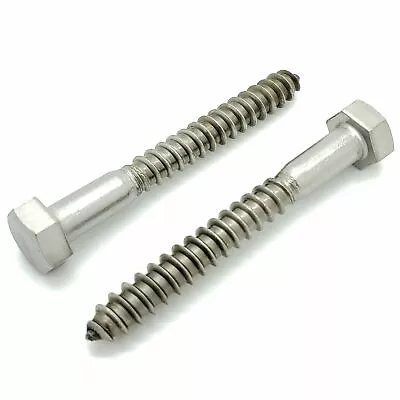 20 Qty 5/16  X 2-1/2  304 Stainless Steel Hex Lag Bolt Screws (BCP1158) • $17.20