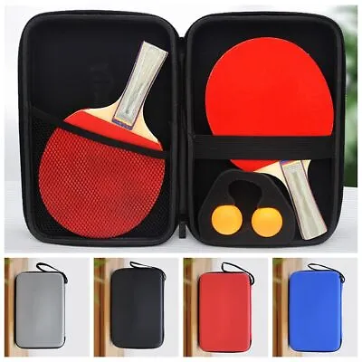 $23.26 • Buy Table Tennis Paddles Case Ping Pong Rackets Bag Portable With Belt Hard Handbag