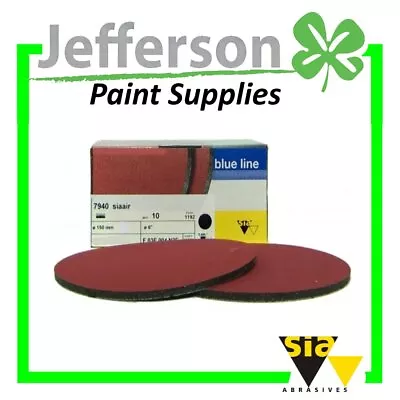 SIA Siaair 2000 GRIT Velvet Foam 150mm 6  Sanding Discs X10 - Polishing Cutting • $59.30