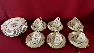 Vintage Limoges France Tea Set Cups Saucers & Sideplates . 19 Pieces. • £220