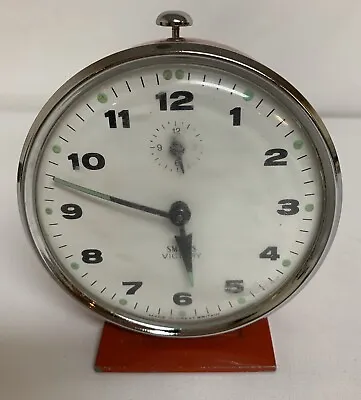 Vintage Red Smith Victory Alarm Clock Great Britain Read Description! • $64.11