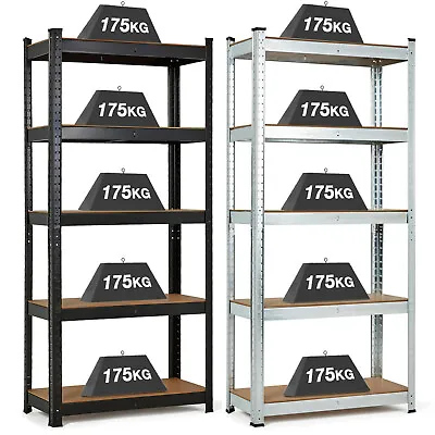 £25.95 • Buy 5 Tier Garage Shelves Shelving Unit Racking Boltless Heavy Duty Storage Shelf