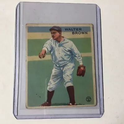 1933 Goudey #192 Walter Brown New York Yankees • $39.99