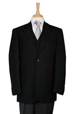 £239 • Buy Masonic 3 Piece Suit Black Freemasons Morning Jacket Waistcoat And Trouser New