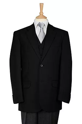 £249 • Buy Masonic 3 Piece Suit Masons Morning Suit Mens Black Jacket Waistcoat Trouser New
