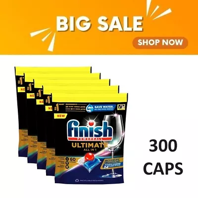 300pk Finish Powerball Ultimate All-in-1 Care Shine Protect Dishwashing Tablets • $120.17