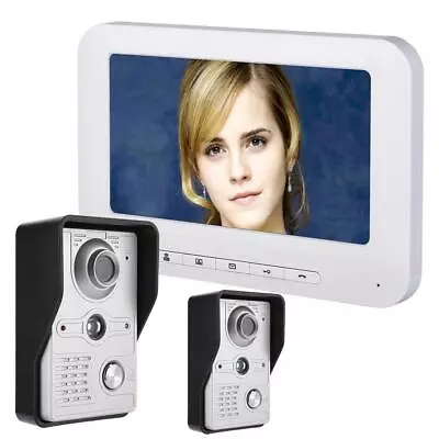 Video Door Phone Doorbell Intercom IR-CUT 2 Camera 700TVL 7 Inch LCD Monitor • $127