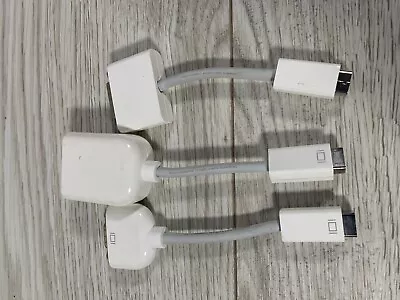 Apple MacBook Adapter Lot Laptop To  TV / Monitor  Connection Older Gen DVI VGA • $15.99