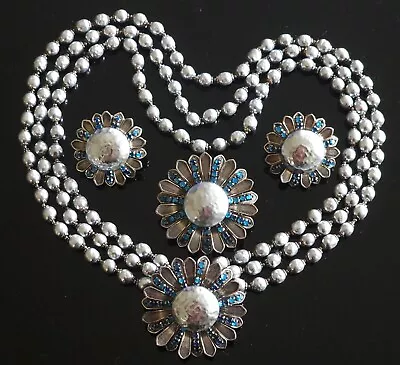 Vth Haskell Gray Baroque Pearls Capri Rose Montees Necklace Braclet Clips  Set • $163.50