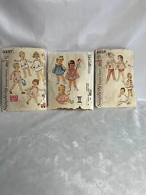 $12.50 • Buy Patterns Vintage Children’s 1960s 70s  Sewing Simplicity McCall's Lot Of 3