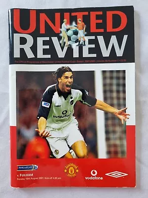 Manchester United V Fulham 2001/02 Signed By David Beckham Alex Ferguson Plus 3 • £50