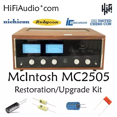 McIntosh MC2505 Amp Amplifier Rebuild Restoration Capacitor Service Kit Repair • $195