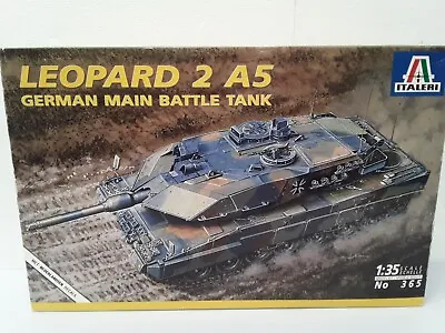 Italeri 365 Leopard 2 A5 German Main Battle Tank 1/35 Open Box May Be Incomplete • $24