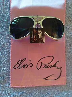 Elvis Presley Signature Pink Scarf& Silver Ep&tcb Sunglasses New • $60