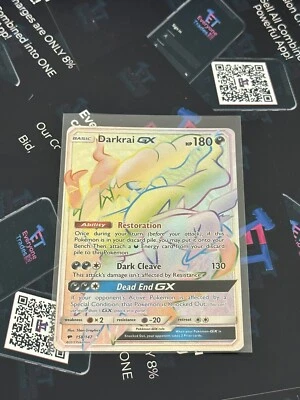 £12.60 • Buy Pokémon Sun & Moon Burning Shadows Darkrai GX 158/147 Mint/NM Secret Rare Holo