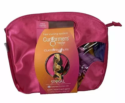 Curlformers Heatless Hair Curlers 40 Spiral Curlers 2 Hooks Long Hair Kit • $29.99